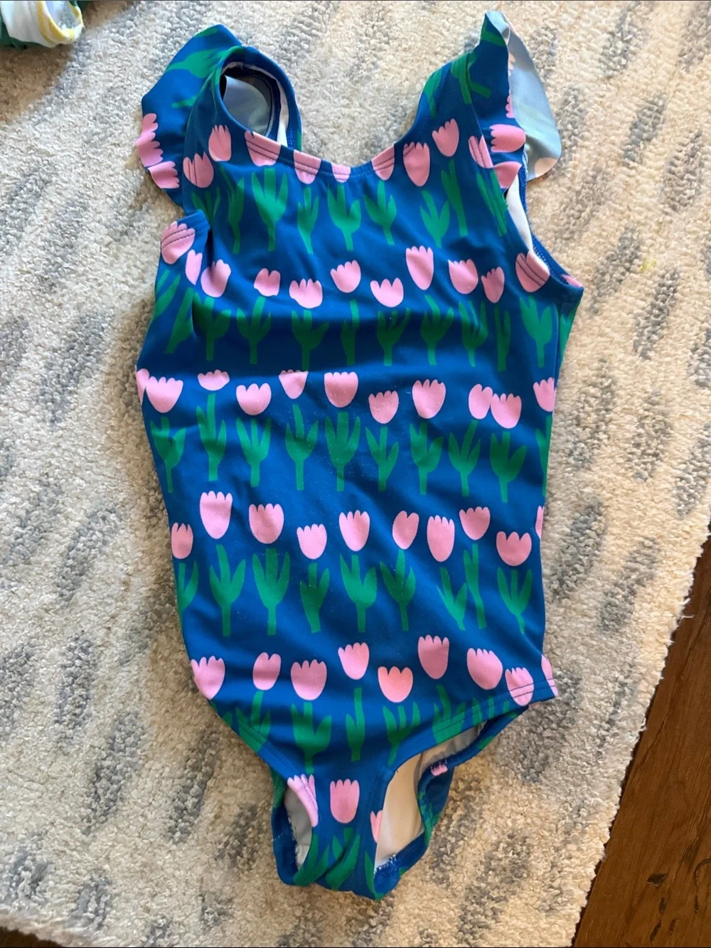 Hanna Andersson Girls' Multi-Colored Citrus, Pink & Navy One-Piece Swimsuits
